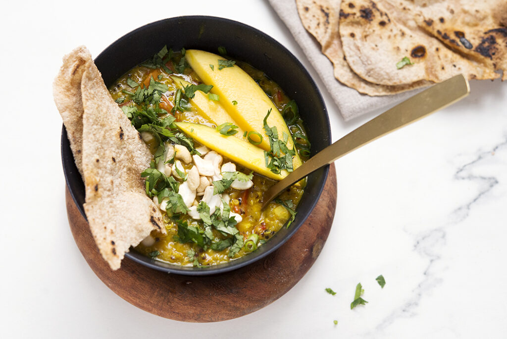 QuinoaLinsencurry Mango und Limette